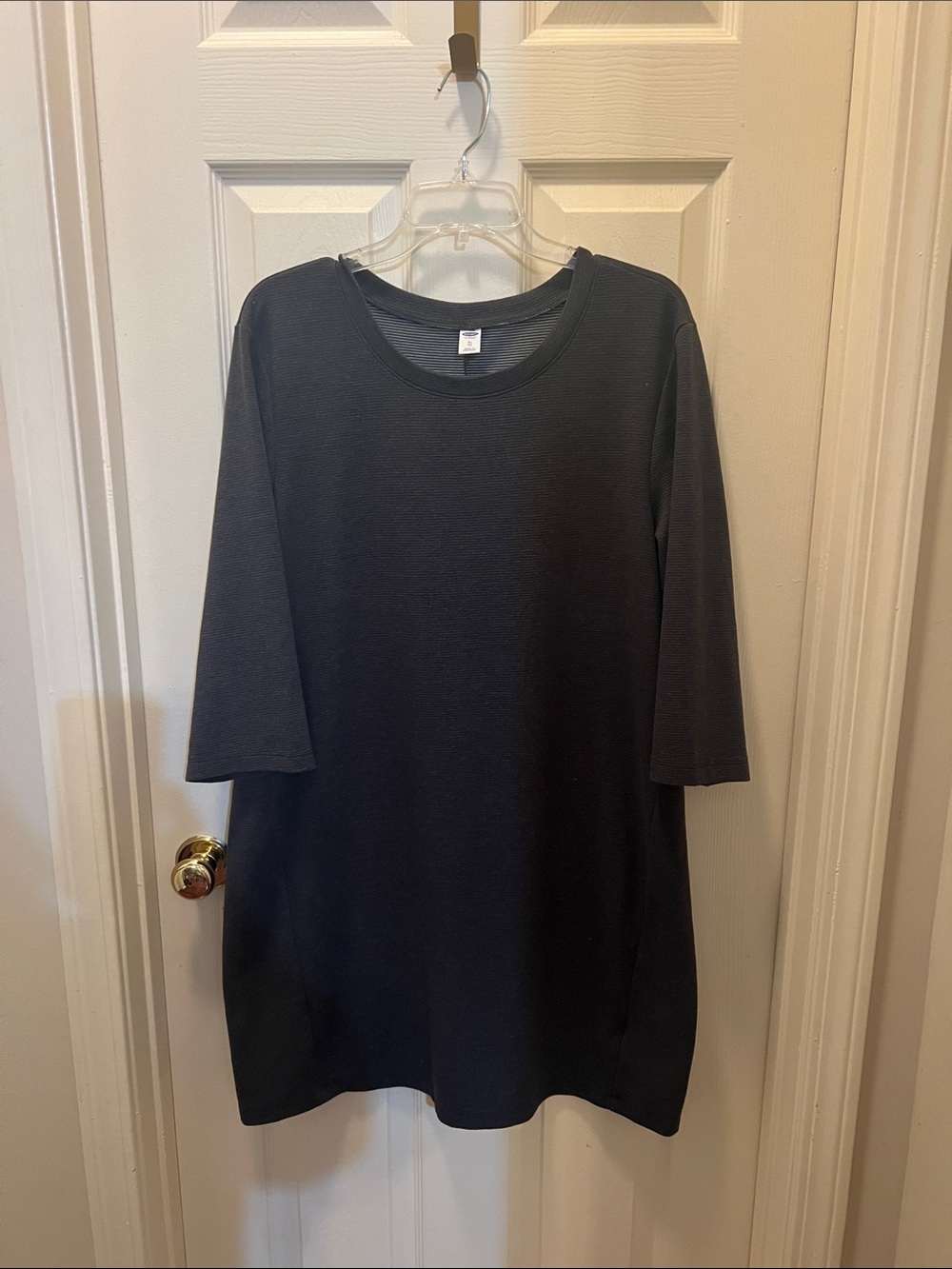 Old Navy Charcoal Gray Long Sleeve Scoop Neck Dress